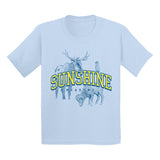 Sunshine Meadows Animal Group Youth Tee Light Blue