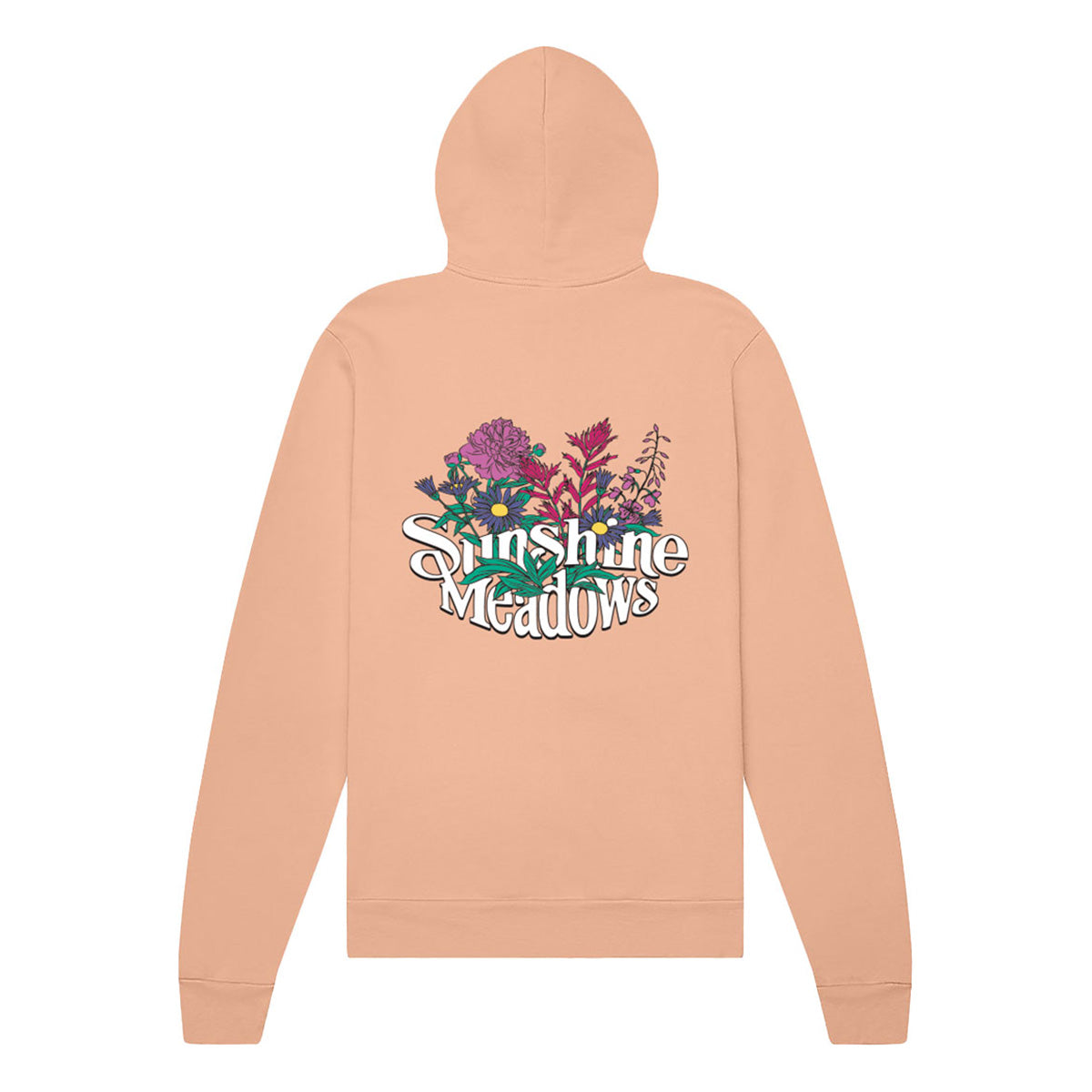 Sunshine Meadows Full-Zip Hoodie Peach