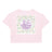 Sunshine Meadows Women's Cropped Tee Bubblegum Pink