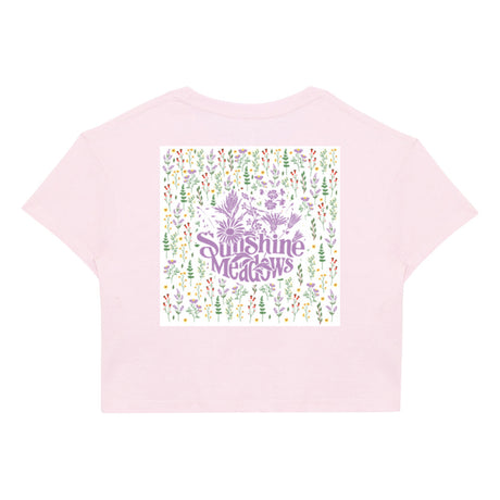 Sunshine Meadows Women's Cropped Tee Bubblegum Pink