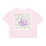 Sunshine Meadows Women's Cropped Tee Bubblegum Pink