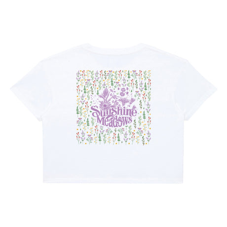 Sunshine Meadows Women's Cropped Tee White