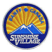 Sunshine Village Banff Canada Circle Patch Royal Blue