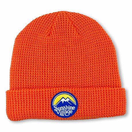 Sunshine Village Cuffed Waffle Knit Toque Orange O S