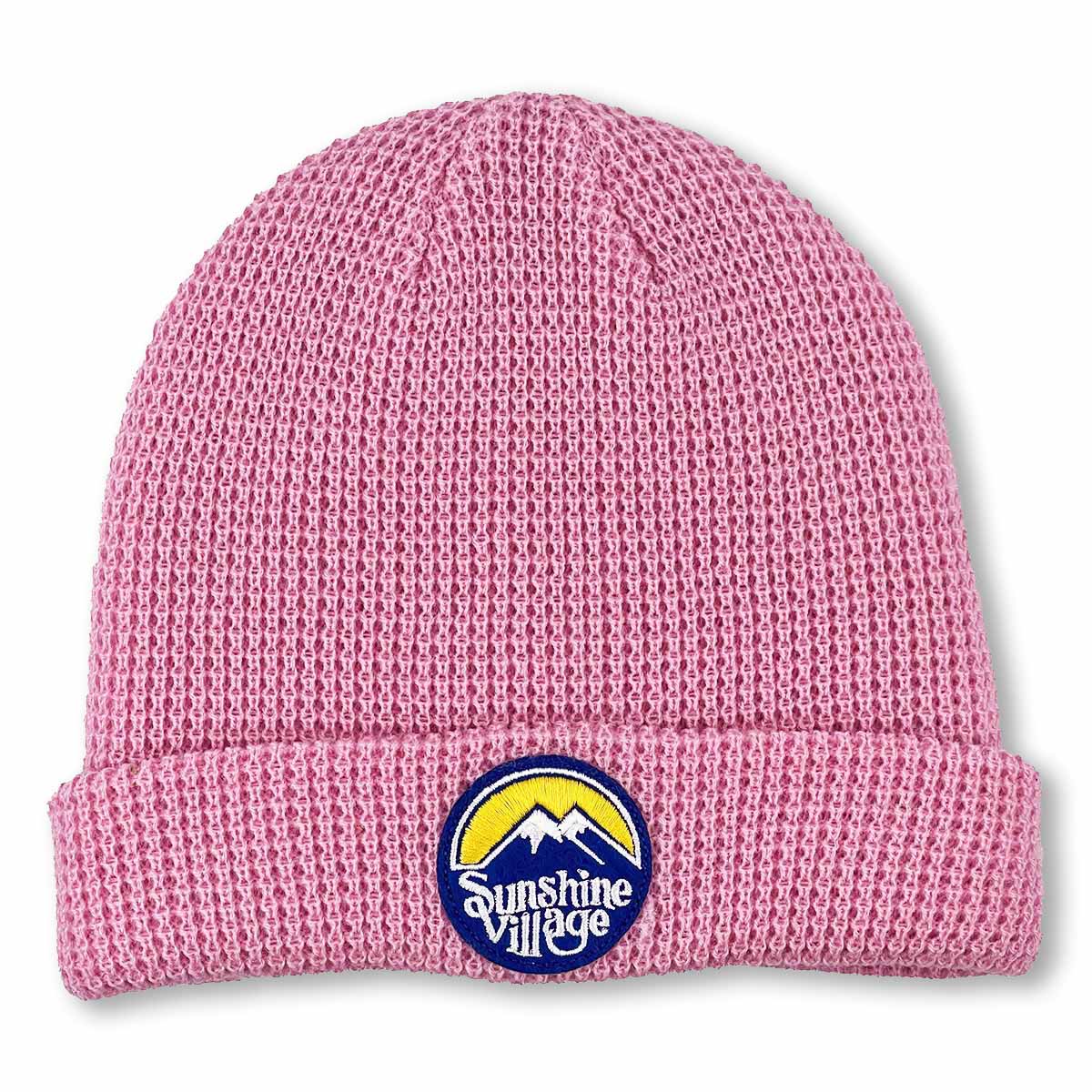 Sunshine Village Cuffed Waffle Knit Toque Pink O S