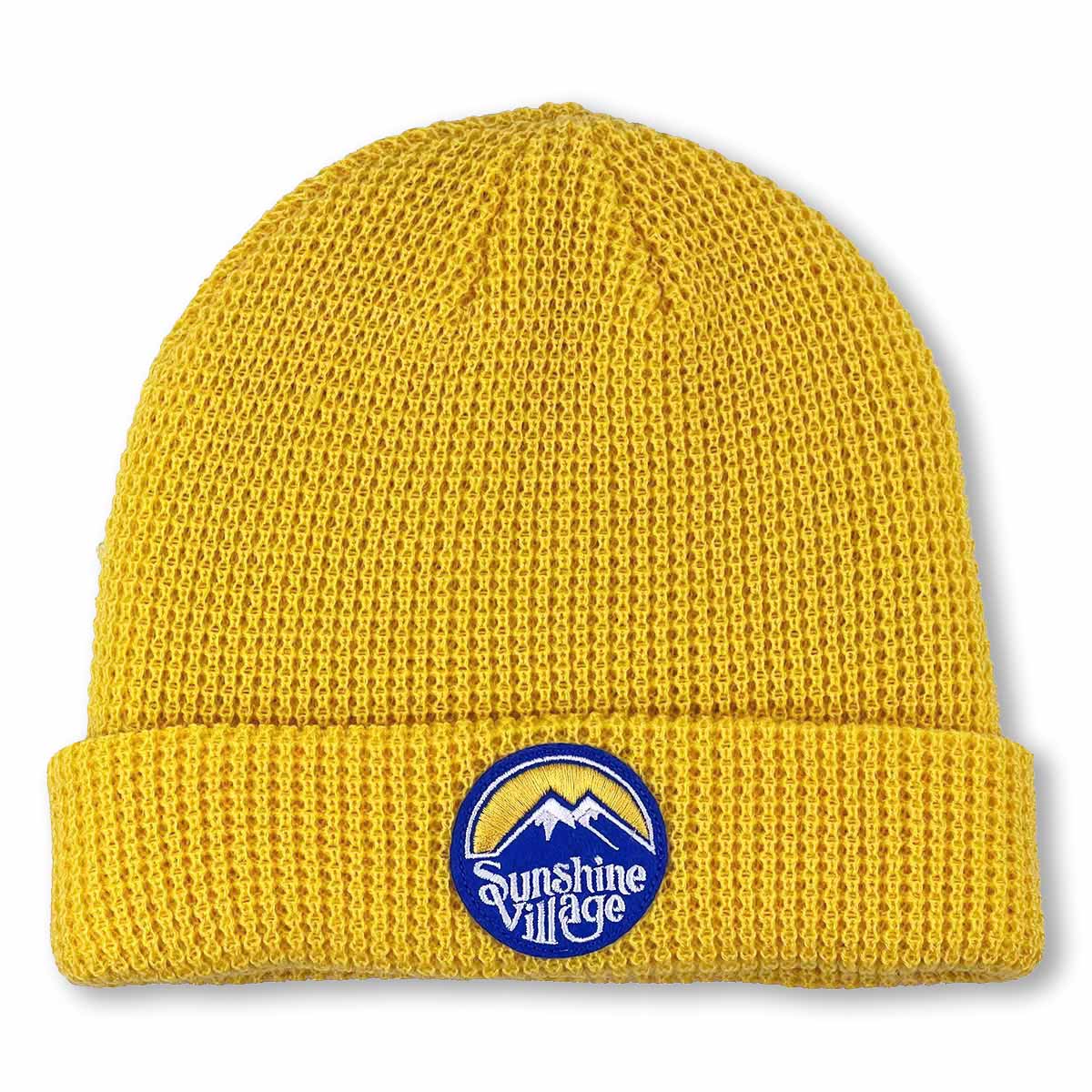 Sunshine Village Cuffed Waffle Knit Toque Yellow O S