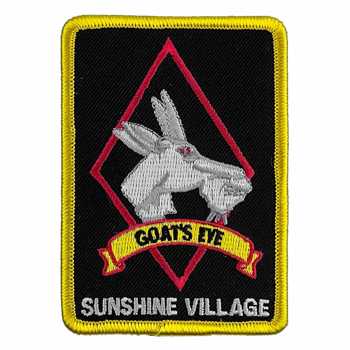 PATCH MOUNTAIN IMAGE GOATS EYE BLACK SQUARE