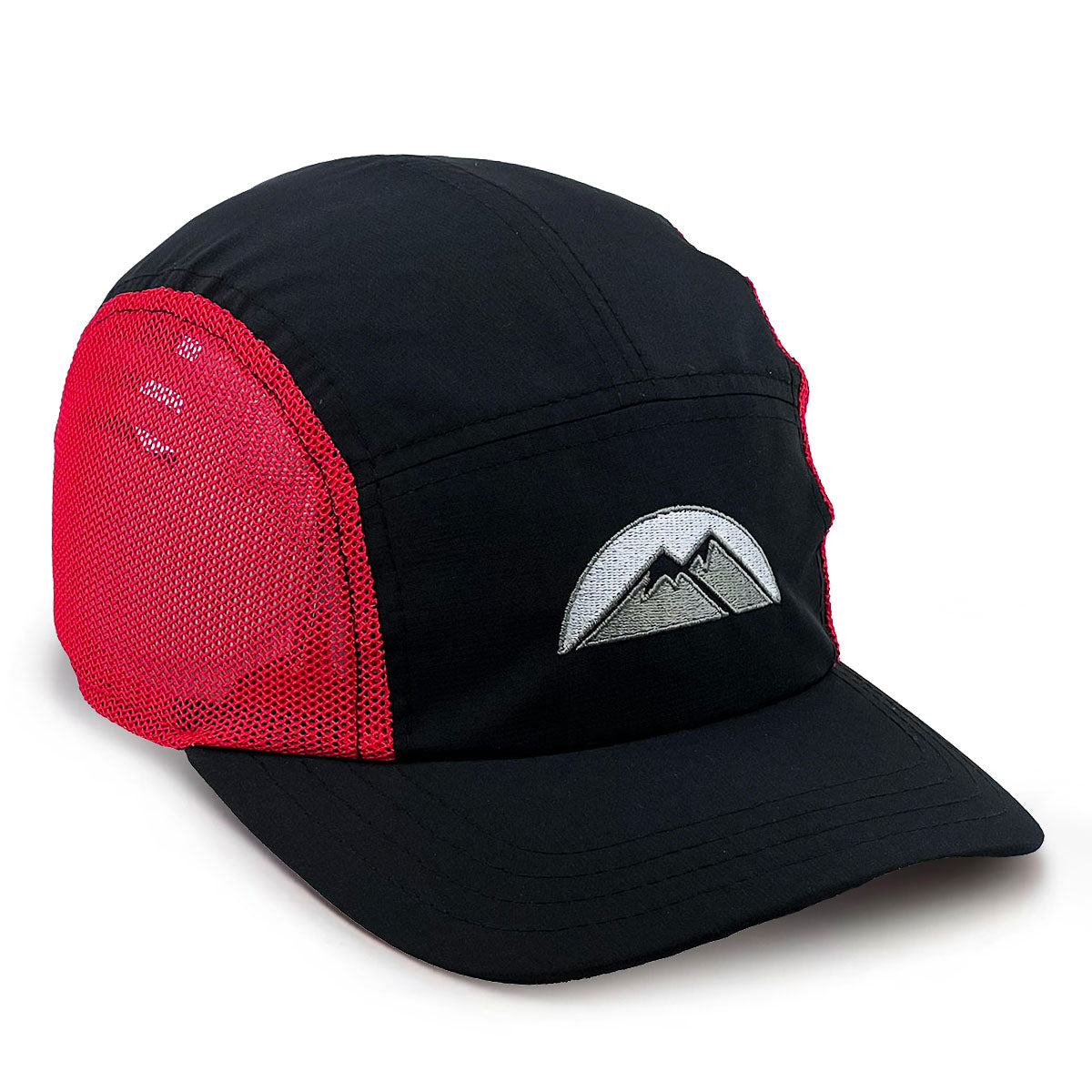 Sunshine Village Meshed Adjustable Runners Cap Black Red O S