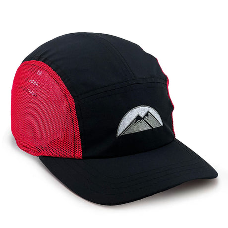 Sunshine Village Meshed Adjustable Runners Cap Black Red O S