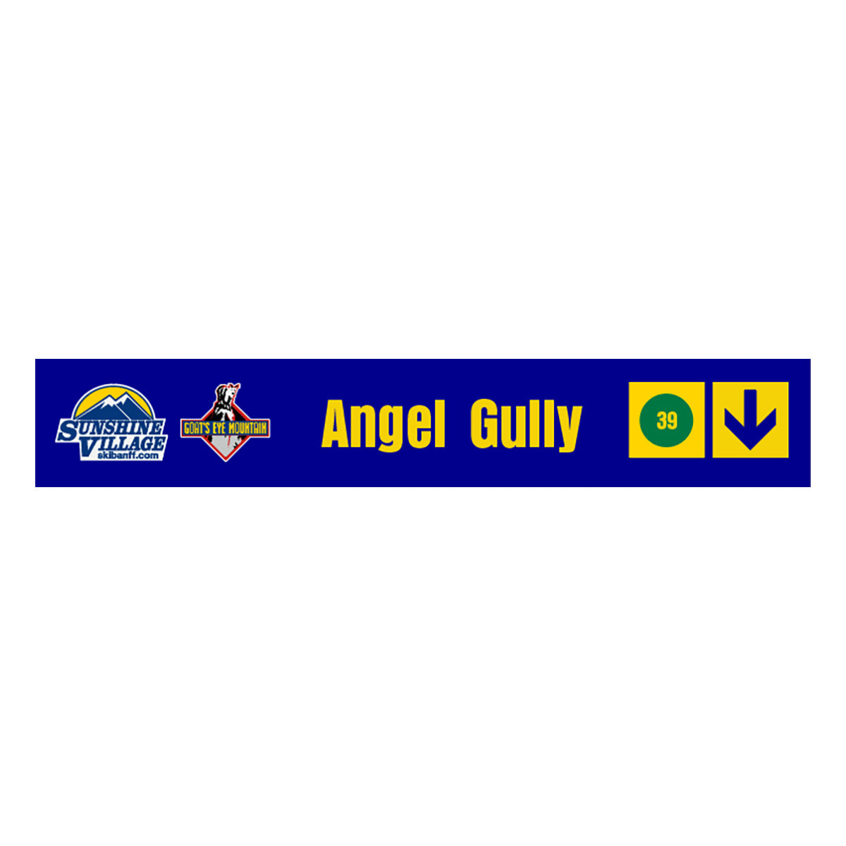 24" Trail Sign - Angel Gully - Shop Banff Sunshine