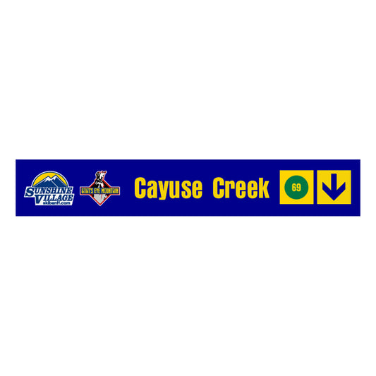 24" Trail Sign - Cayuse Creek - Shop Banff Sunshine