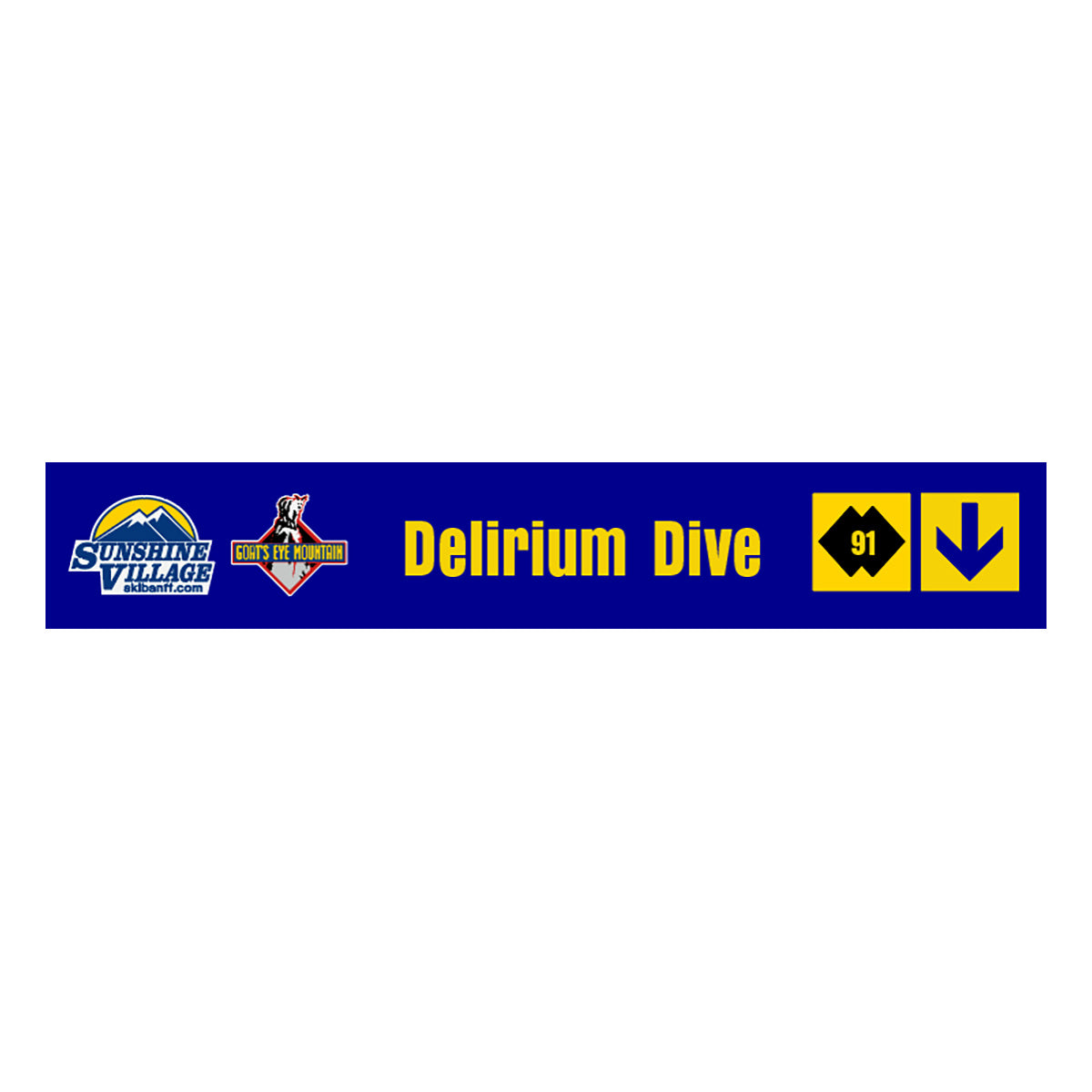 24" Trail Sign - Delirium Dive