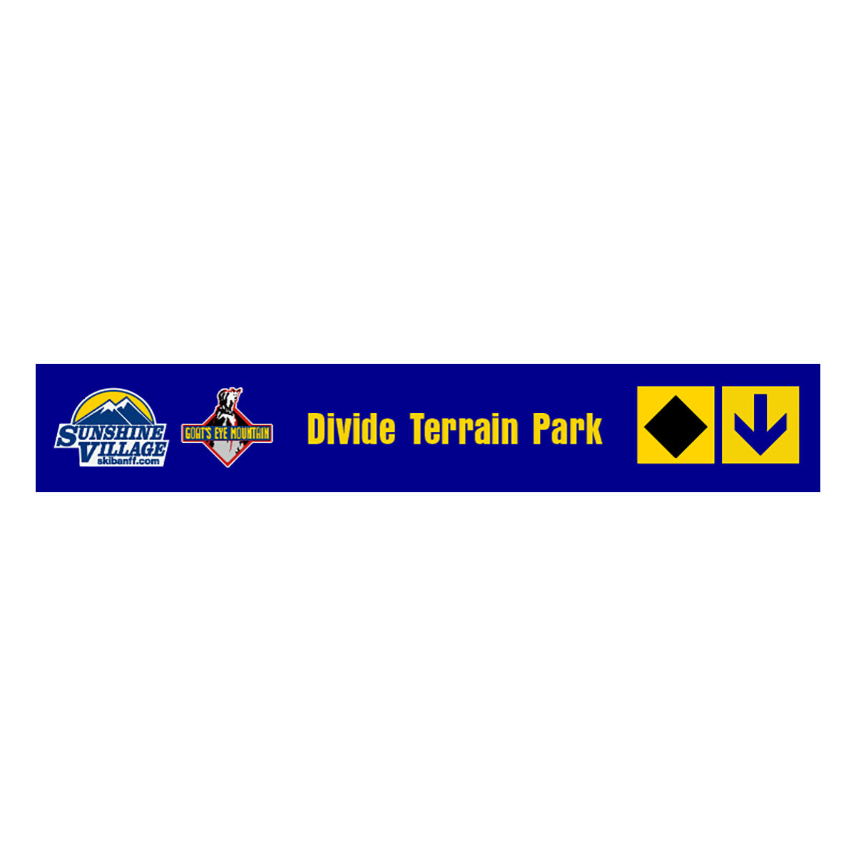 24" Trail Sign - Divide Terrain Park - Shop Banff Sunshine