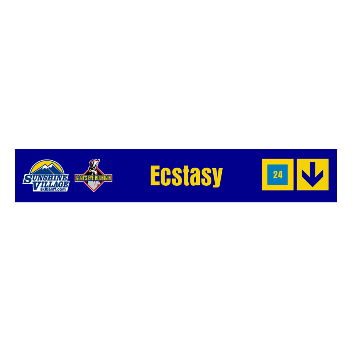 24" Trail Sign - Ecstasy - Shop Banff Sunshine