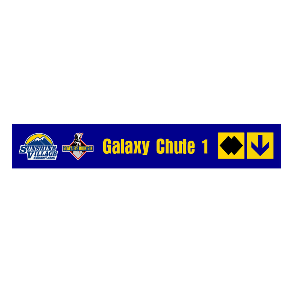 24" Trail Sign - Galaxy Chute 1 - Shop Banff Sunshine