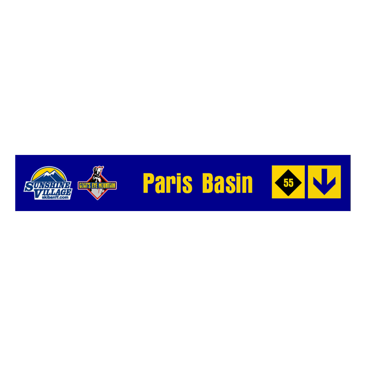 24" Trail Sign - Paris Basin - Shop Banff Sunshine