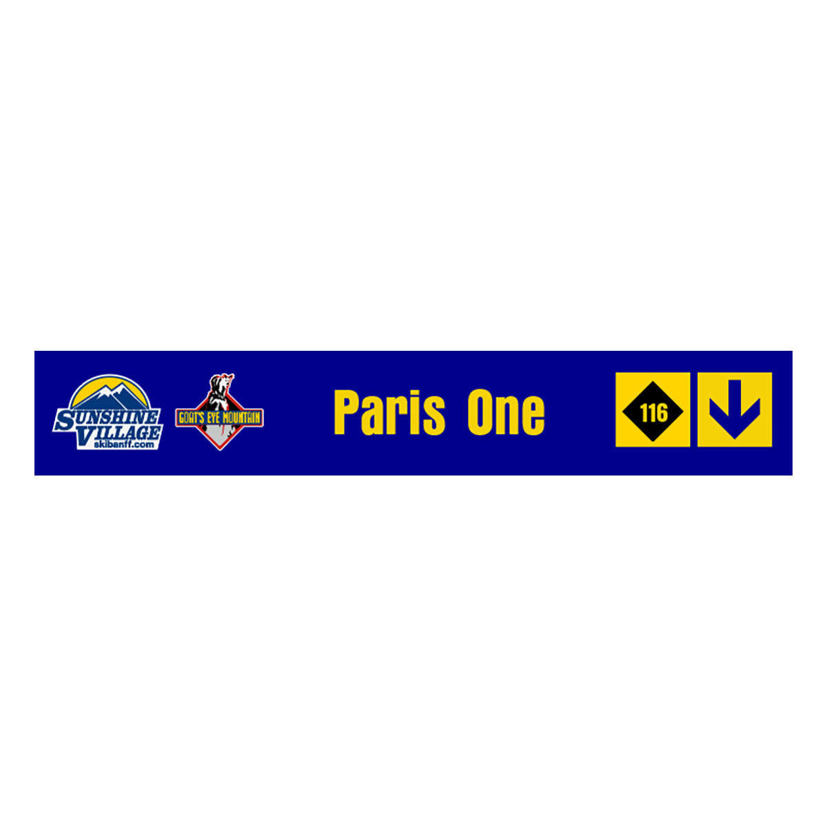 24" Trail Sign - Paris One - Shop Banff Sunshine