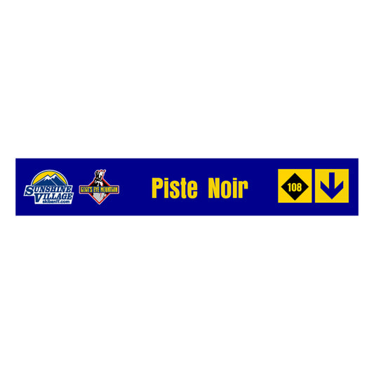 24" Trail Sign - Piste Noir