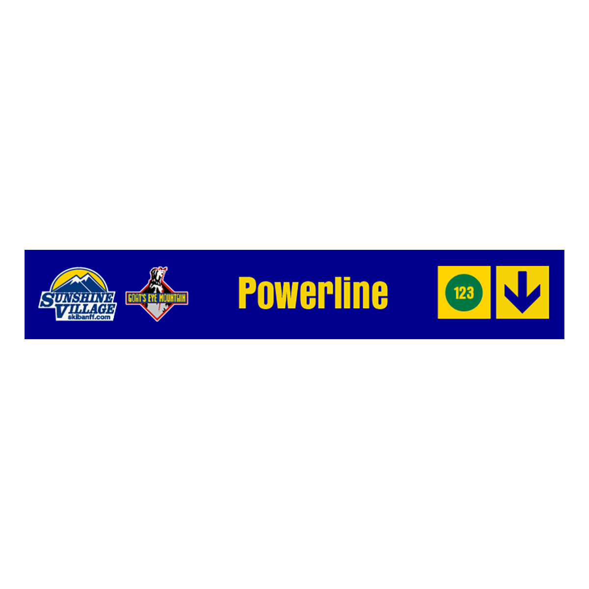 24" Trail Sign - Powerline - Shop Banff Sunshine