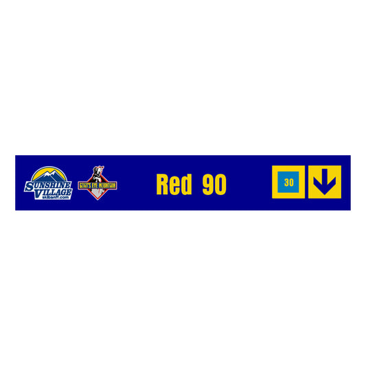 24" Trail Sign - Red 90