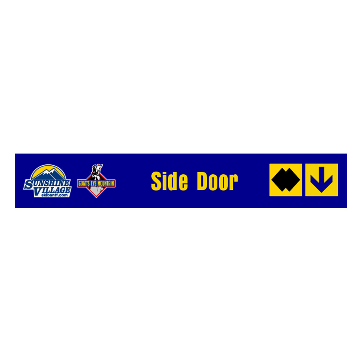 24" Trail Sign - Side Door - Shop Banff Sunshine