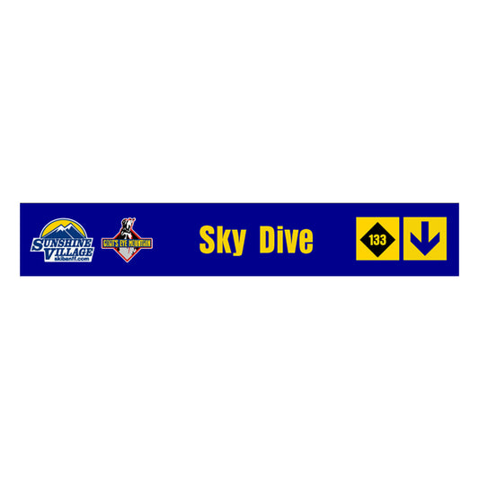 24" Trail Sign - Sky Dive - Shop Banff Sunshine