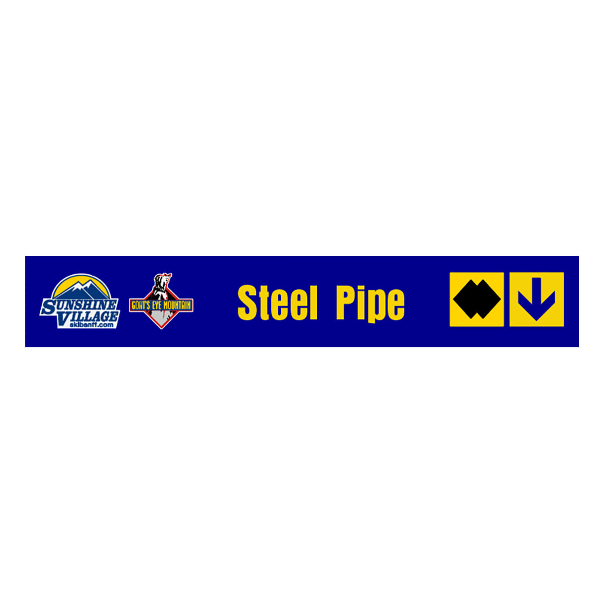 24" Trail Sign - Steel Pipe - Shop Banff Sunshine