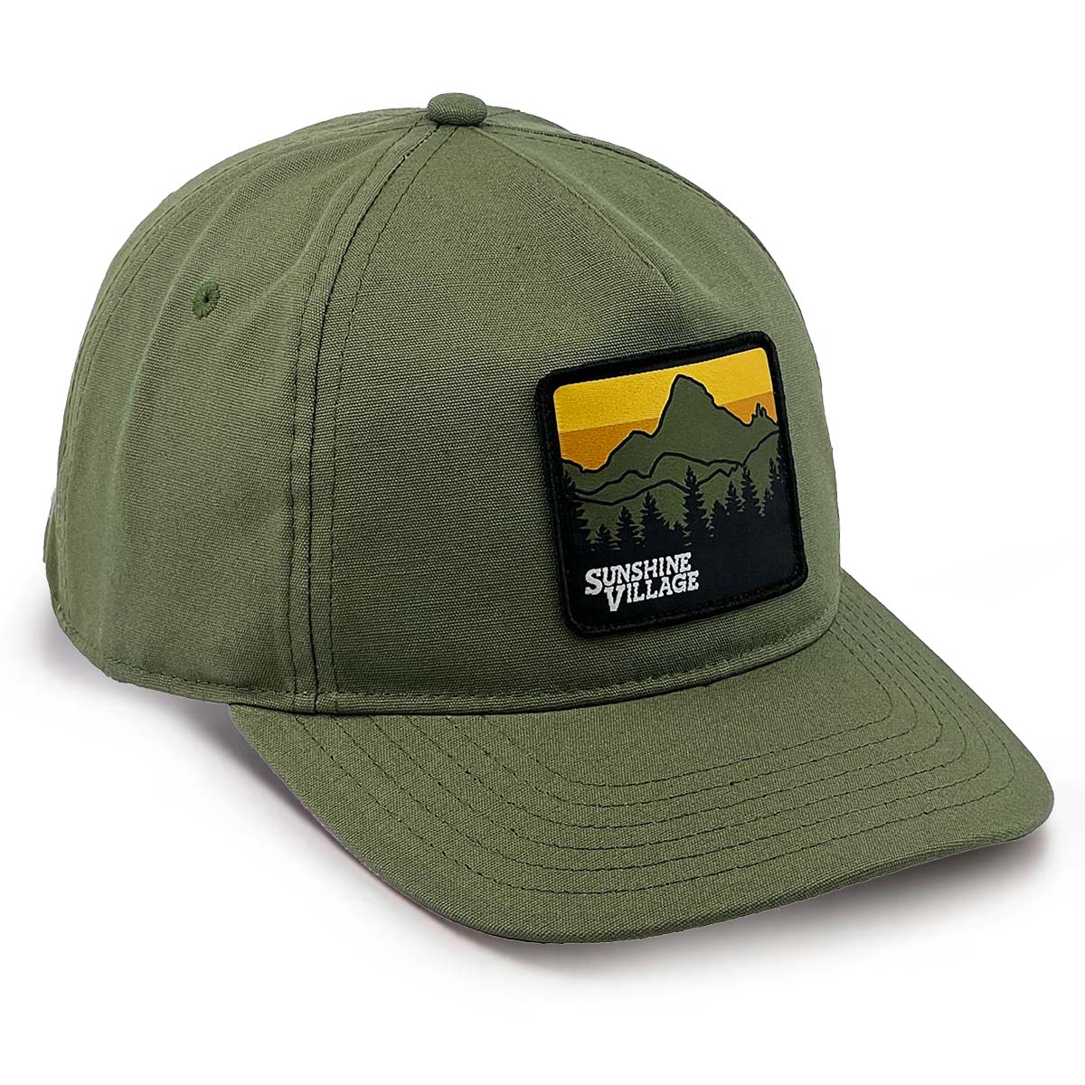 Sunshine Village Assiniboine Patch Mid Crown Adjustable Cap Olive