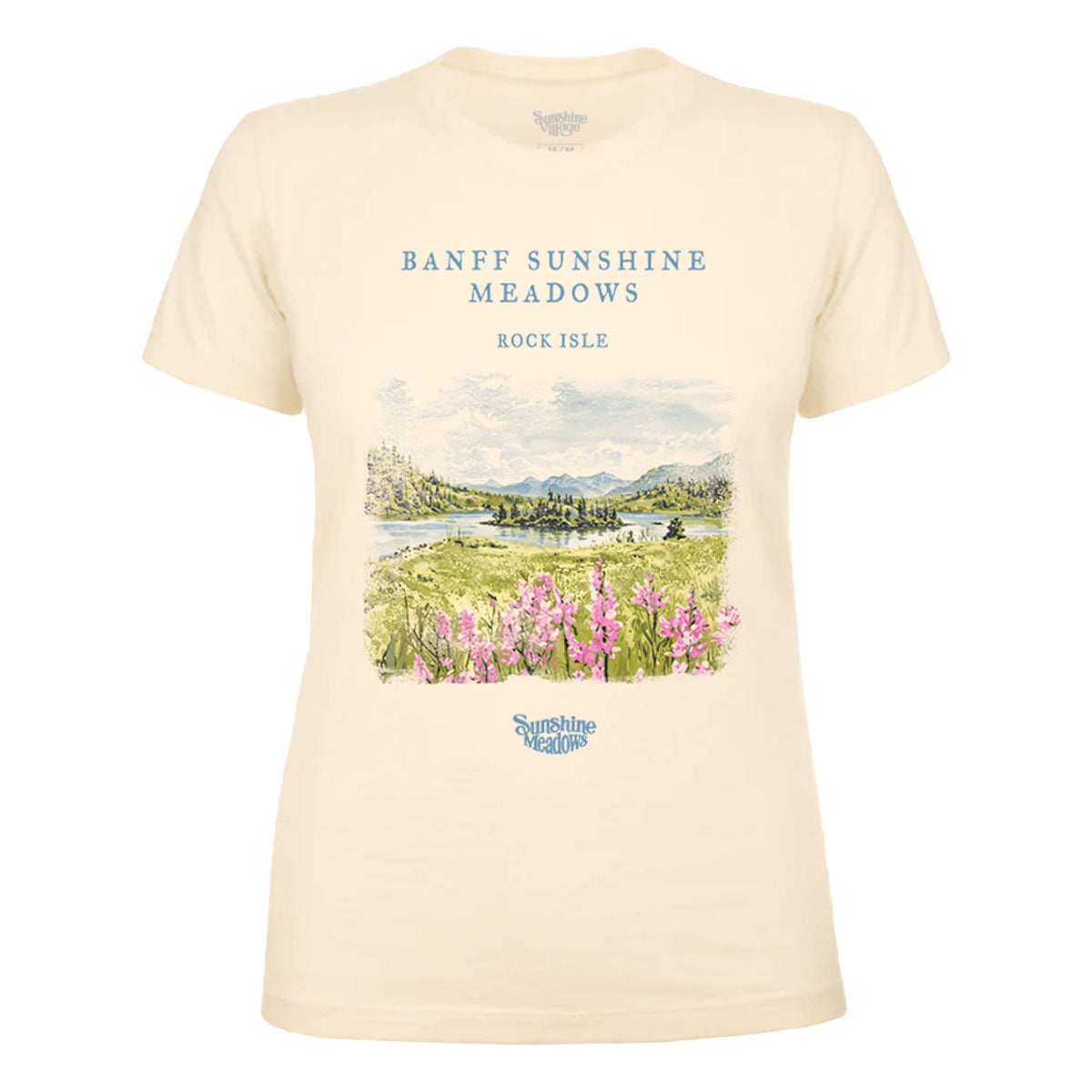 Watercolor Rock Isle Women's Tee Natural